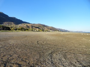 Dry lakebed.  Once again revealed