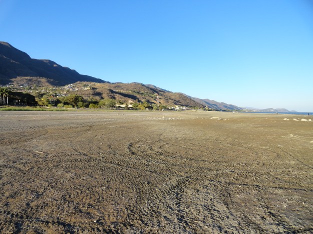 Dry lakebed. Once again revealed