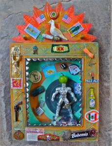 My newest retablo deals with the dichotomy between the masculine and the feminine in both Mexico and the world.